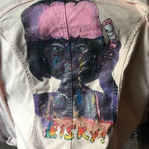 Pink Customized Denim Jacket